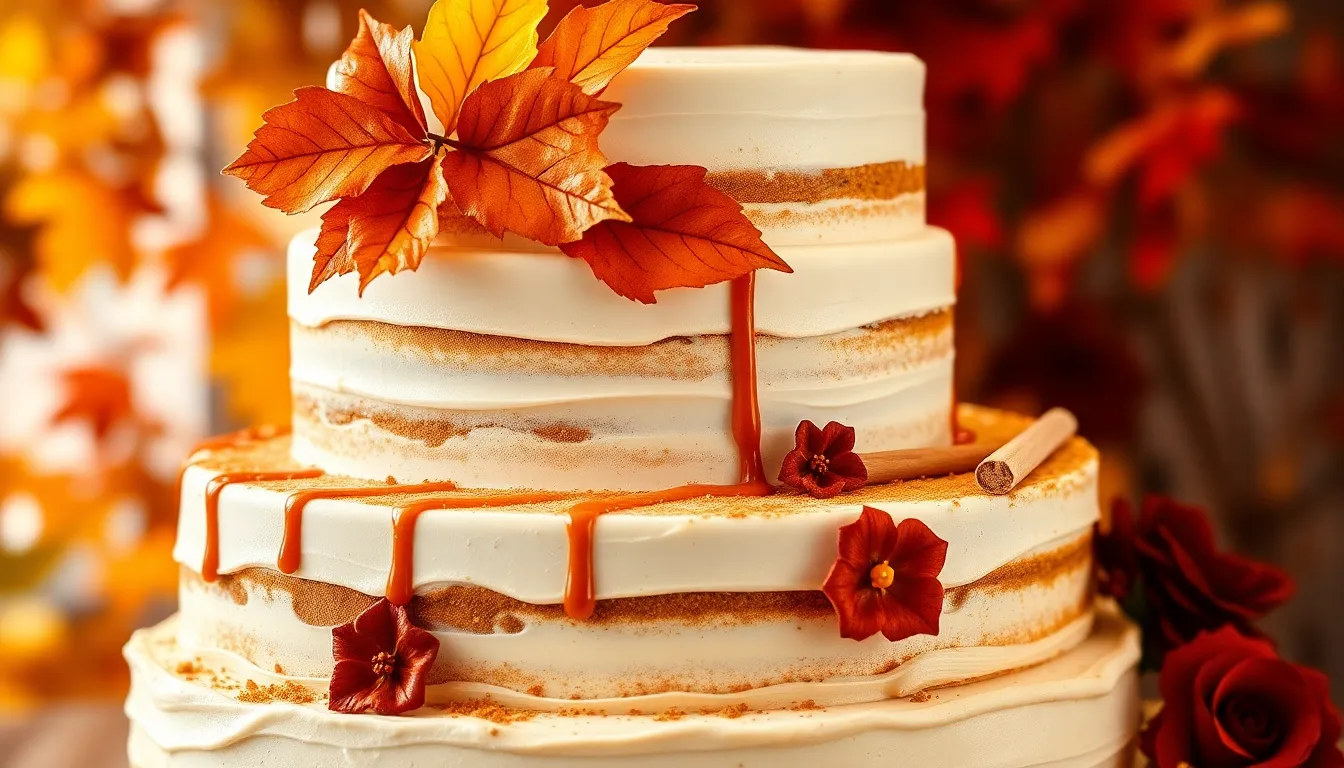 25 Stunning Fall Wedding Cake Ideas That'll Make Your Guests Say "I Do" Again 2 25 Stunning Fall Wedding Cake Ideas That'll Make Your Guests Say "I Do" Again 1