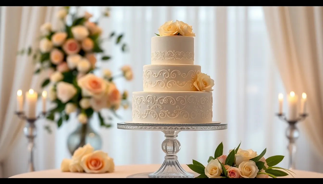 25 Stunning Wedding Cake Stand Ideas That Will Make Your Cake the Perfect Centerpiece 1