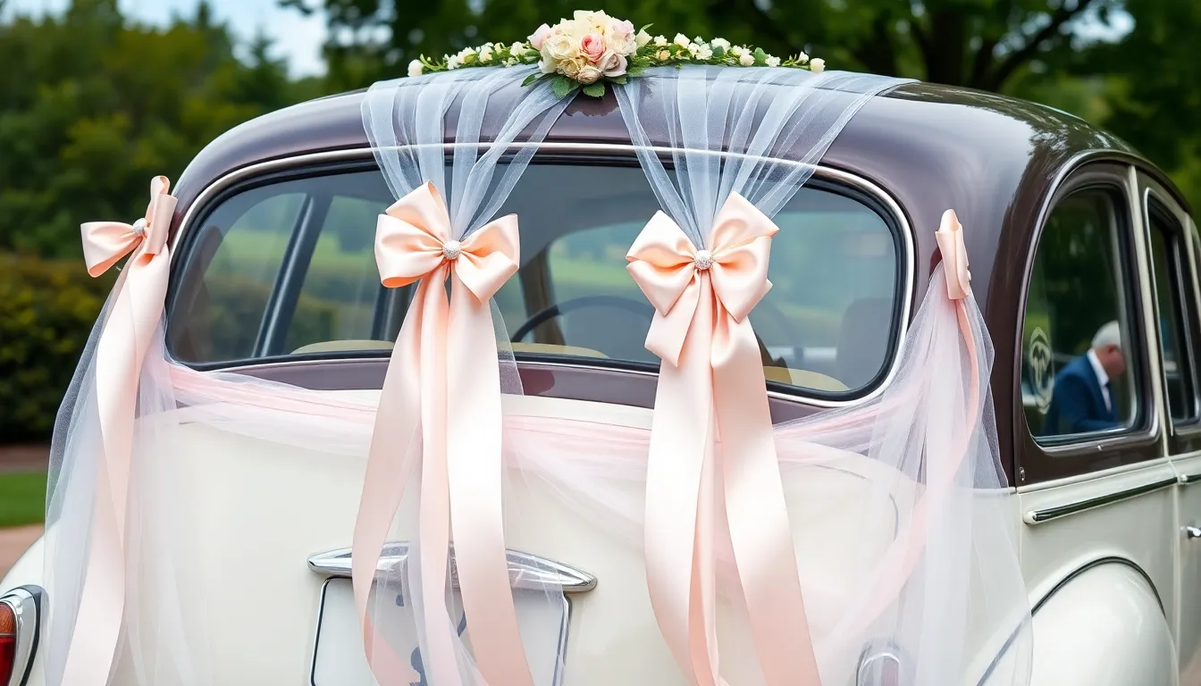 25 Stunning Wedding Car Decoration Ideas That'll Make Your Big Day Unforgettable 2 25 Stunning Wedding Car Decoration Ideas That'll Make Your Big Day Unforgettable 1