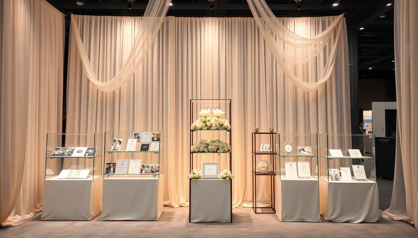 25 Creative Wedding Expo Booth Ideas That Actually Convert Visitors Into Clients 2 25 Creative Wedding Expo Booth Ideas That Actually Convert Visitors Into Clients 1