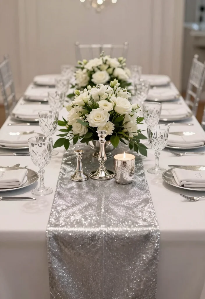 10 35th Wedding Anniversary Party Ideas to Celebrate Lasting Love - 2. Silver-Themed Decorations 1