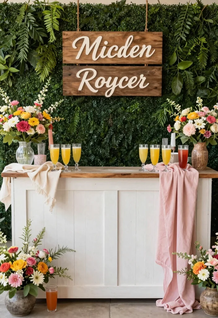 10 Bridal Shower Mimosa Bar Ideas Guests Will Love - 6. Themed Decorative Elements 1