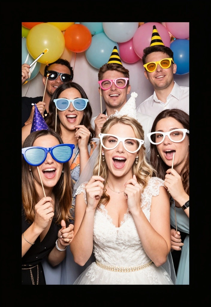 10 Bridal Shower Picture Ideas to Capture Every Sweet Moment - 10. Fun with Photo Booth Props 1