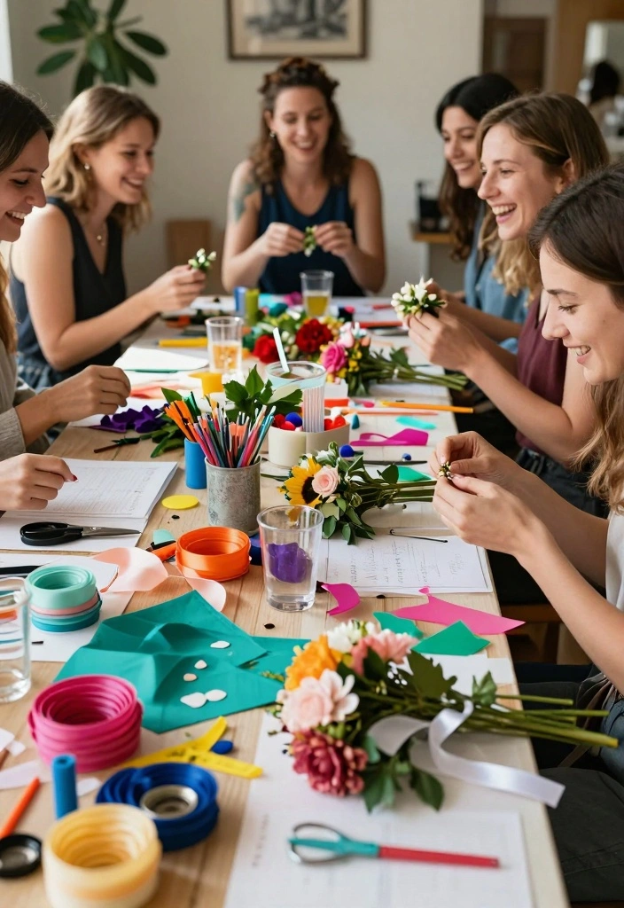 10 Bridal Shower Picture Ideas to Capture Every Sweet Moment - 3. DIY Craft Station Moments 1