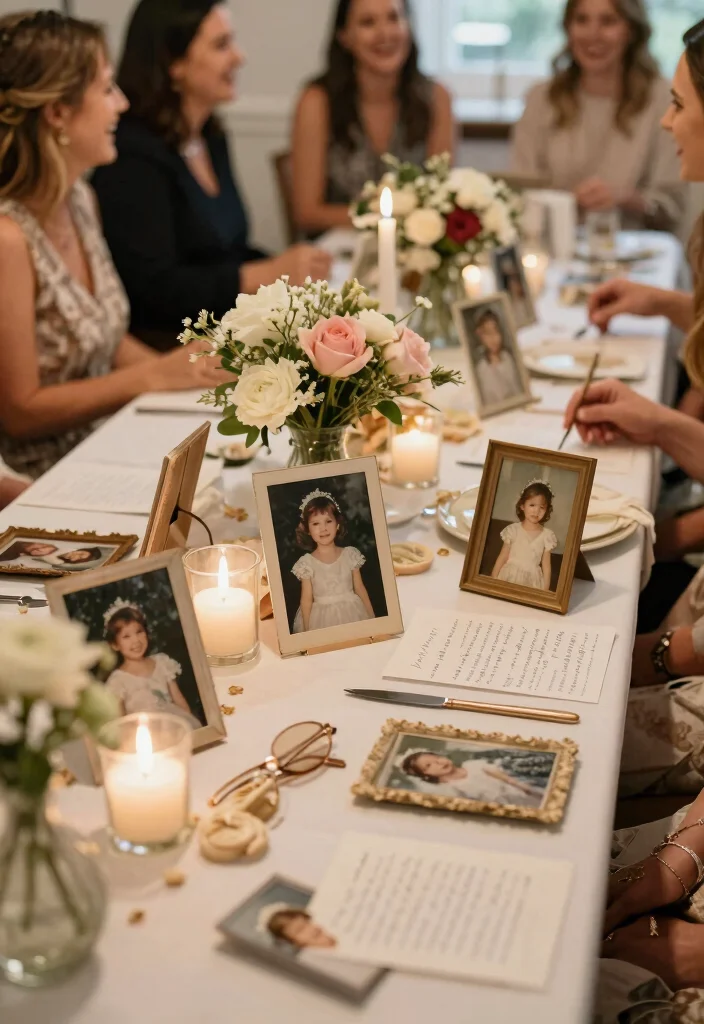 10 Bridal Shower Picture Ideas to Capture Every Sweet Moment - 4. Table of Memories 1
