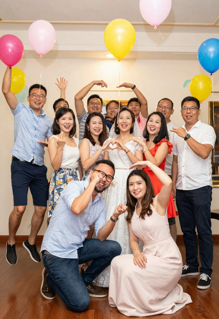 10 Bridal Shower Picture Ideas to Capture Every Sweet Moment - 7. Group Shots with a Twist 1