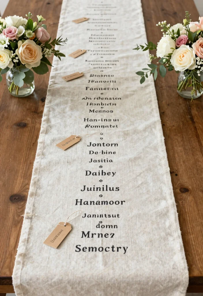 10 Bridal Shower Seating Chart Ideas That Are Clear and Stylish - 5. Eco-Friendly Table Runner 1