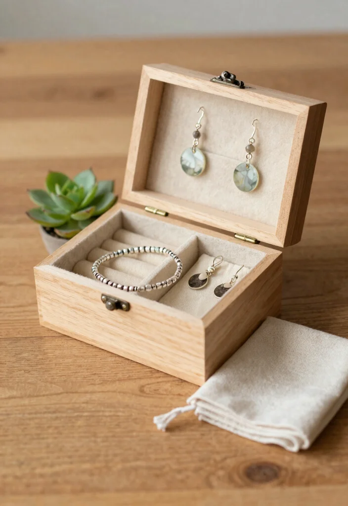 10 Bride To Be Gift Basket Ideas That Feel Thoughtful and Pretty - 4. Eco-Conscious Jewelry Box 1