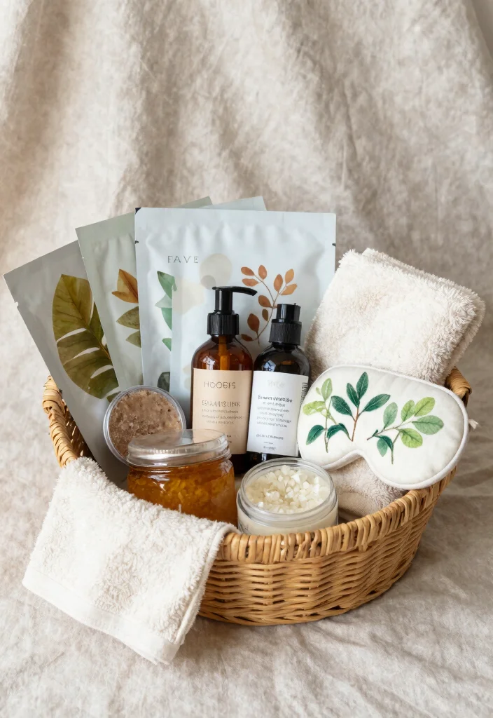 10 Bride To Be Gift Basket Ideas That Feel Thoughtful and Pretty - 9. Natural Beauty Basket 1