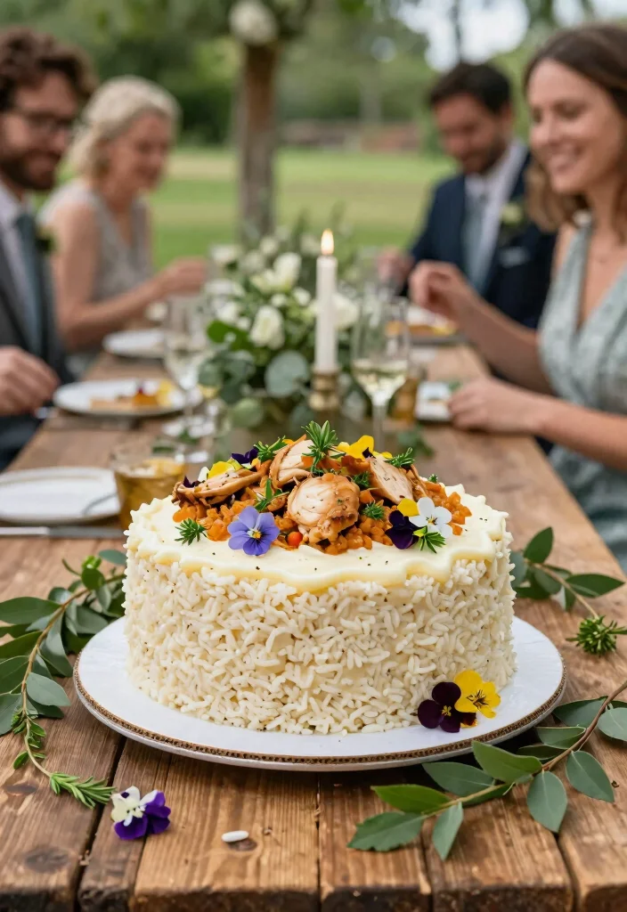 10 Chicken Cake Ideas That Are Fun, Quirky, and Party Worthy for Rustic Outdoor Weddings 100 10 Chicken Cake Ideas That Are Fun, Quirky, and Party Worthy for Rustic Outdoor Weddings - 10. Chicken & Rice Cake 1