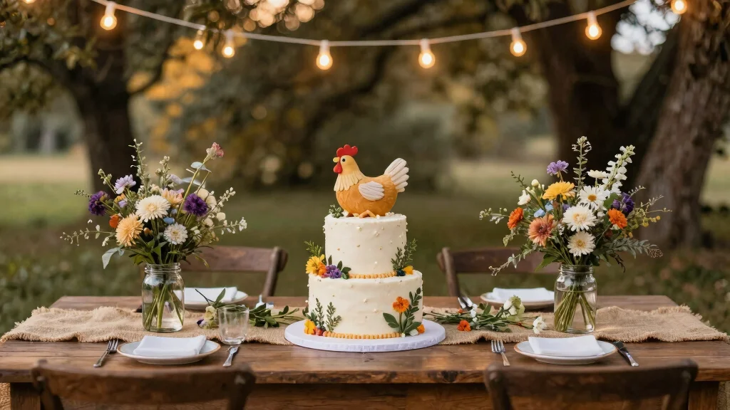 10 Chicken Cake Ideas That Are Fun, Quirky, and Party Worthy for Rustic Outdoor Weddings