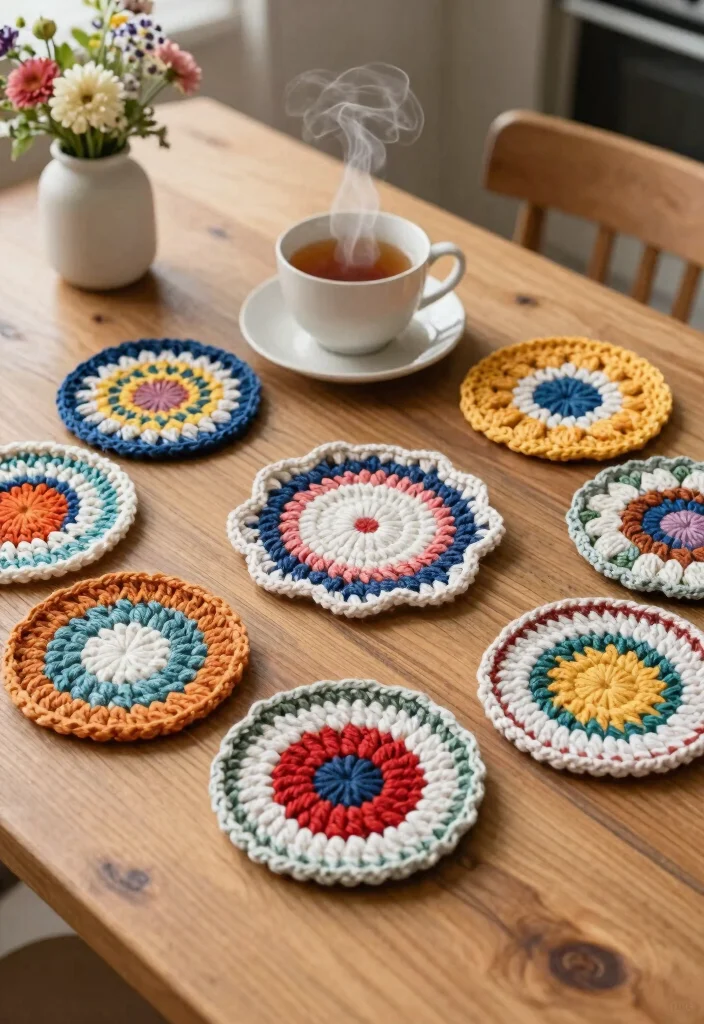 10 Crochet Wedding Gift Ideas That Feel Handmade and Special - 3. Crochet Coaster Set 1