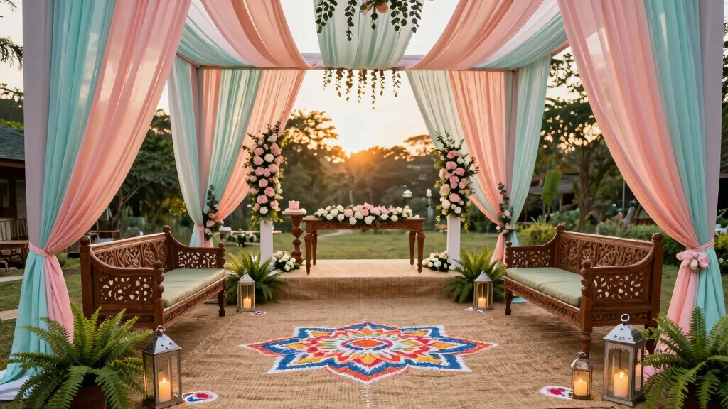 10 Dohale Jevan Decoration Ideas with Soft Traditional Details