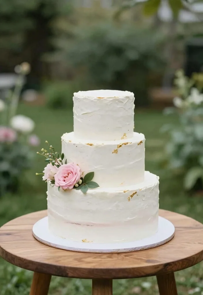 10 Elegant 30th Birthday Cake Ideas for Intimate Wedding Celebrations - 1. Minimalist White Buttercream Cake 1