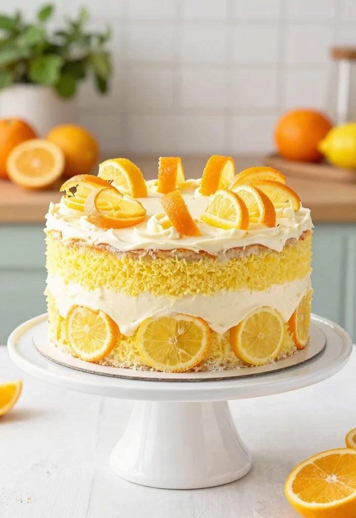 10 Elegant 30th Birthday Cake Ideas for Intimate Wedding Celebrations - 6. Citrus Zest Cake 1
