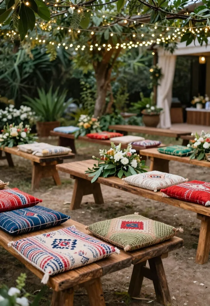 10 Kankotri Decoration Ideas That Feel Traditional and Refined - 3. Sustainable Seating Arrangements 1