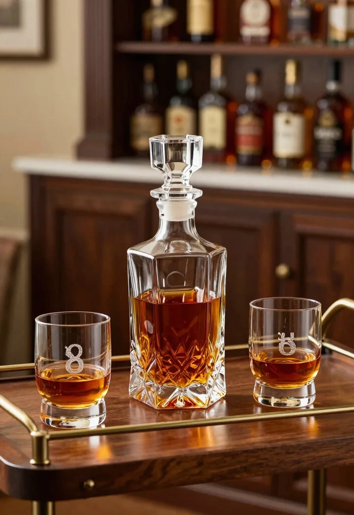 10 Man of Honor Gift Ideas That Show True Appreciation - 2. Personalized Whiskey Decanter Set 1