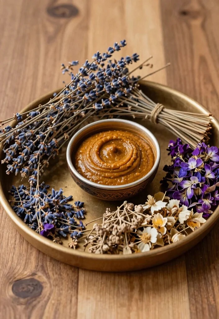 10 Mehndi Thali Decoration Ideas with Traditional Floral Style - 7. Bohemian Vibes with Dried Flowers 1