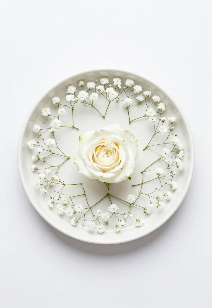 10 Mehndi Thali Decoration Ideas with Traditional Floral Style - 9. Minimalist Floral Arrangements 1