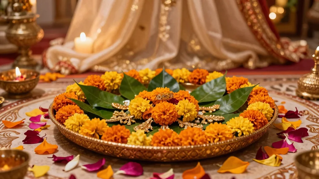 10 Mehndi Thali Decoration Ideas with Traditional Floral Style