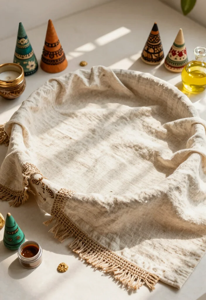 10 Mehndi Tray Decoration Ideas with Colorful Festive Details - 2. Eco-Chic Textiles: Fabrics with a Purpose 1