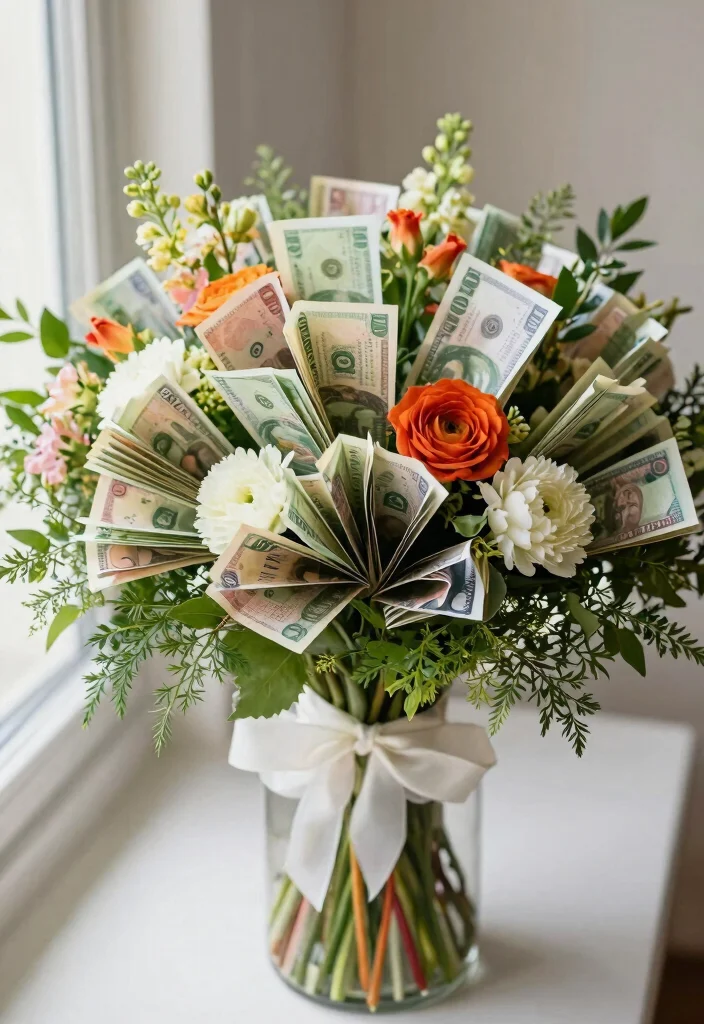 10 Money Gift Ideas for Weddings That Feel Thoughtful 89 10 Money Gift Ideas for Weddings That Feel Thoughtful - 9. Money Bouquet 1
