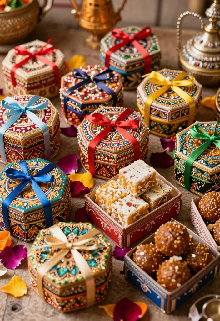 10 Seemantham Return Gift Ideas with Traditional Meaning - 10. Traditional Sweet Boxes 1