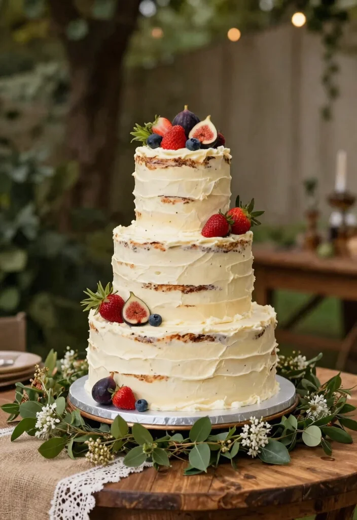 10 Three Tier Wedding Cake Ideas That Feel Classic and Timeless 12 10 Three Tier Wedding Cake Ideas That Feel Classic and Timeless - 2. Rustic Charm with a Buttercream Finish 1