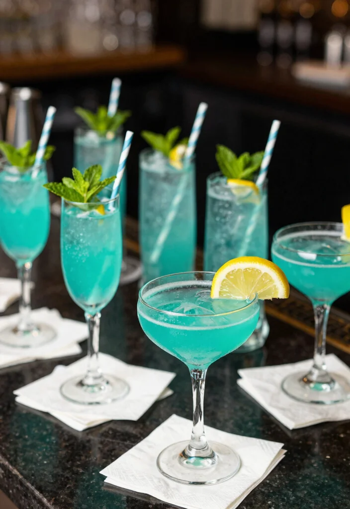 10 Tiffany and Company Party Ideas with Chic Blue Details - 10. Signature Tiffany Blue Drinks 1