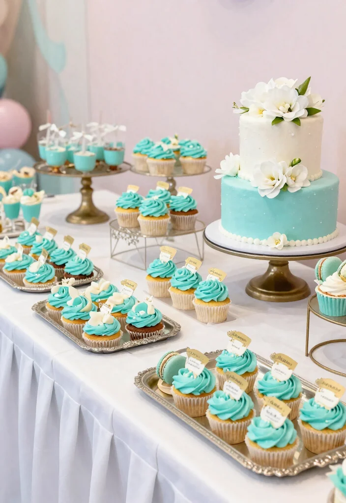 10 Tiffany and Company Party Ideas with Chic Blue Details - 3. Tiffany Blue Desserts 1