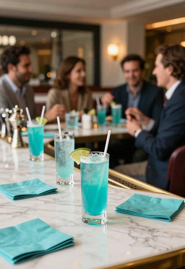 10 Tiffany and Company Party Ideas with Chic Blue Details - 4. Tiffany Blue Cocktail Bar 1