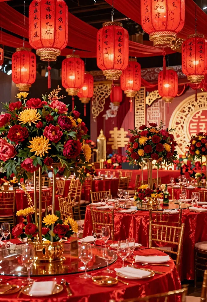 10 Totto Decoration Ideas with Creative Cultural Touches - 8. Chinese Lanterns and Calligraphy 1