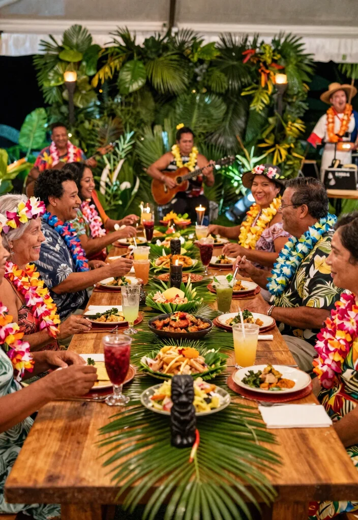 10 Totto Decoration Ideas with Creative Cultural Touches - 9. Hawaiian Luau Inspiration 1