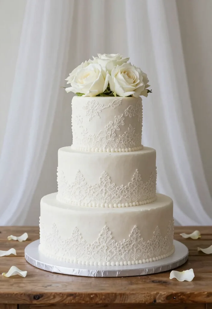 10 Two Tier Wedding Cake Ideas Perfect for Small Celebrations - 1. Classic Elegance in White 1
