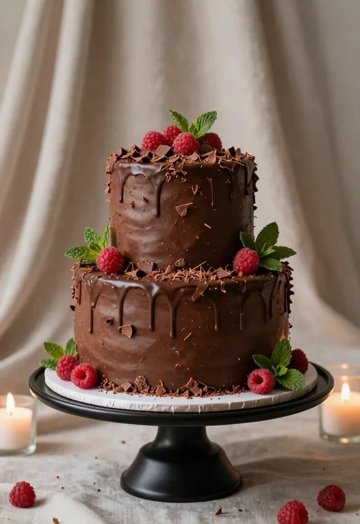 10 Two Tier Wedding Cake Ideas Perfect for Small Celebrations - 4. Chocolate Indulgence 1