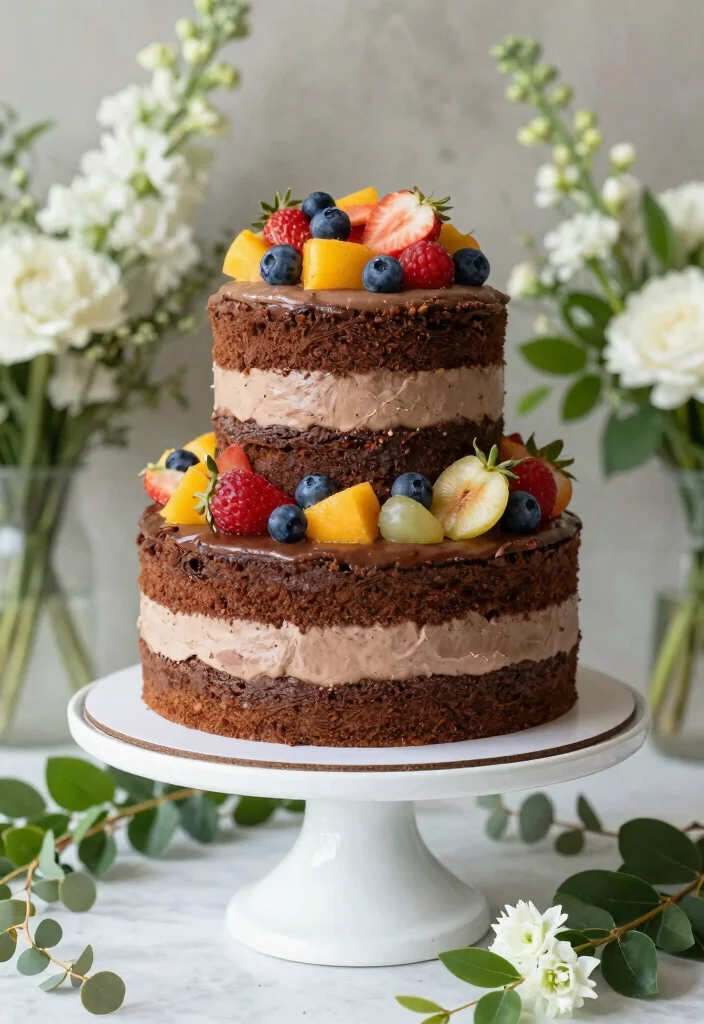 10 Two Tier Wedding Cake Ideas Perfect for Small Celebrations - 7. Vegan or Gluten-Free Options 1