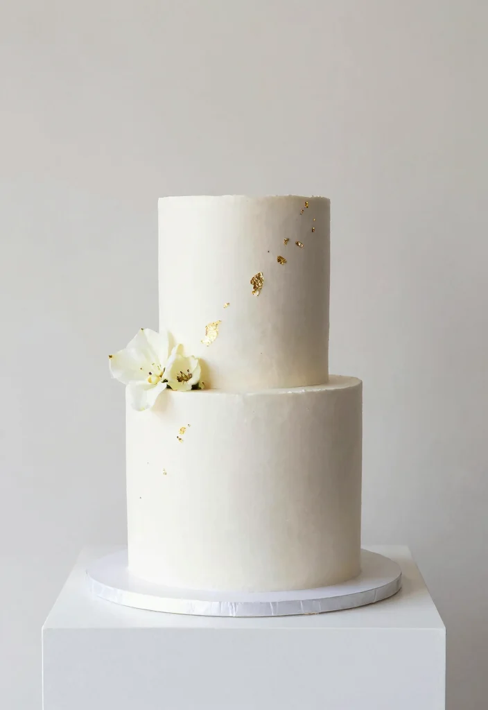 10 Two Tier Wedding Cake Ideas Perfect for Small Celebrations - 8. Minimalist Marvels 1