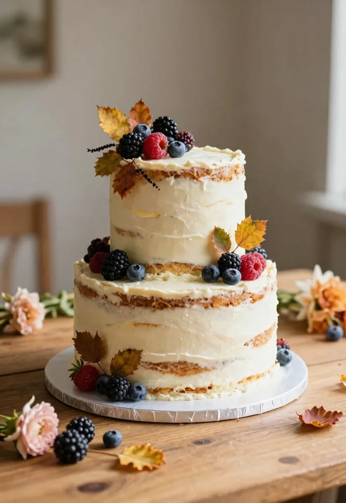 10 Two Tier Wedding Cake Ideas Perfect for Small Celebrations - 9. Seasonal Inspirations 1