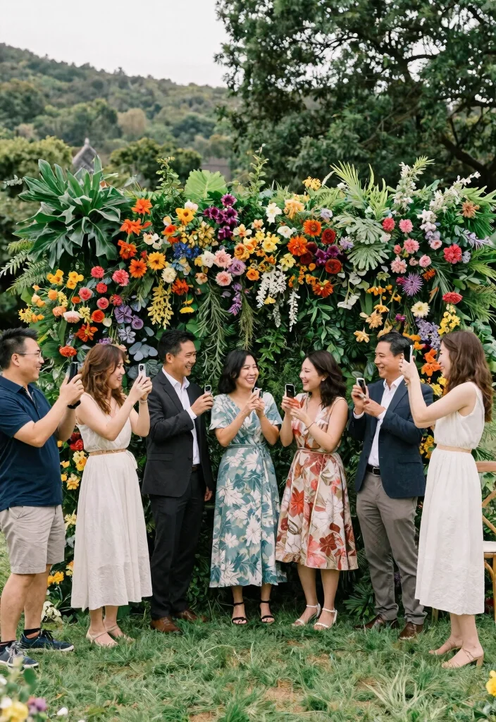 10 Wedding Welcome Party Ideas to Greet Guests in Style 78 10 Wedding Welcome Party Ideas to Greet Guests in Style - 8. Nature-Inspired Photo Backdrops 1