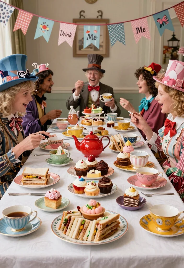 12 Alice in Wonderland Birthday Party Ideas Full of Whimsy - 3. Mad Hatter’s Tea Party 1
