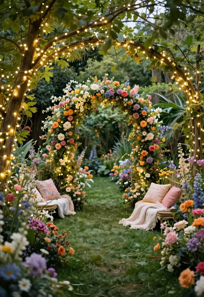 12 Alice in Wonderland Birthday Party Ideas Full of Whimsy - 6. Enchanted Garden Decorations 1