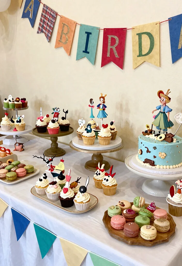 12 Alice in Wonderland Birthday Party Ideas Full of Whimsy - 9. Themed Desserts 1