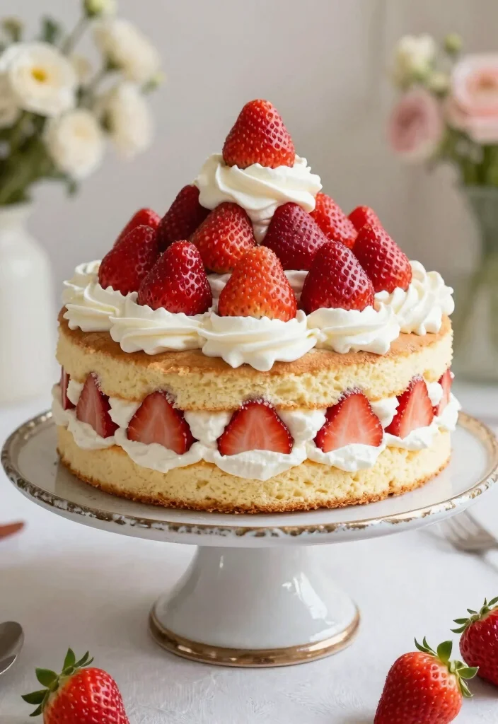12 Birthday Cake Ideas for Mom That Feel Thoughtful and Beautiful - 9. Strawberry Shortcake Bliss 1