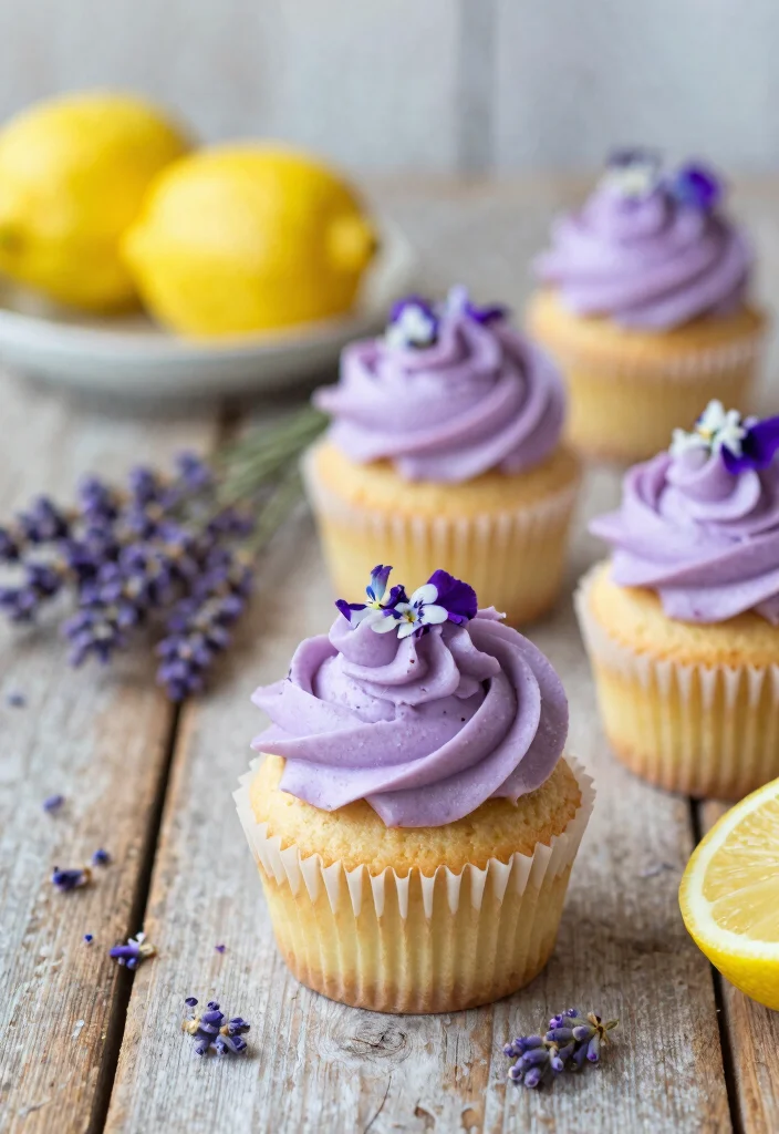 12 Bridal Shower Cupcake Ideas That Are Easy, Pretty, and Delicious - 1. Lavender Lemonade Cupcakes 1