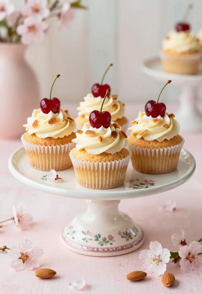 12 Bridal Shower Cupcake Ideas That Are Easy, Pretty, and Delicious 120 12 Bridal Shower Cupcake Ideas That Are Easy, Pretty, and Delicious - 12. Cherry Almond Cupcakes 1