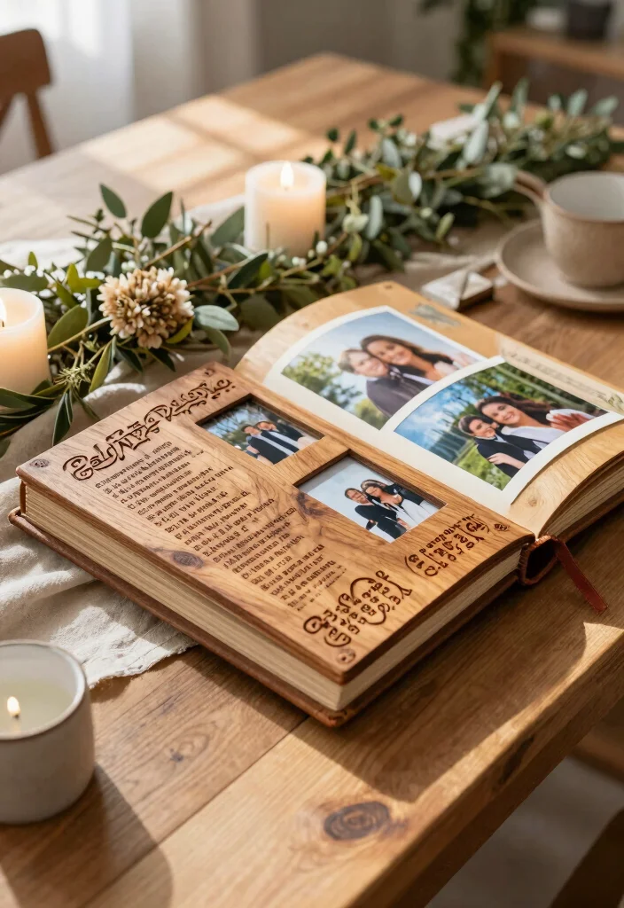 12 Custom Wedding Gift Ideas That Feel Personal and Unique 12 12 Custom Wedding Gift Ideas That Feel Personal and Unique - 2. Handcrafted Wooden Photo Albums 1