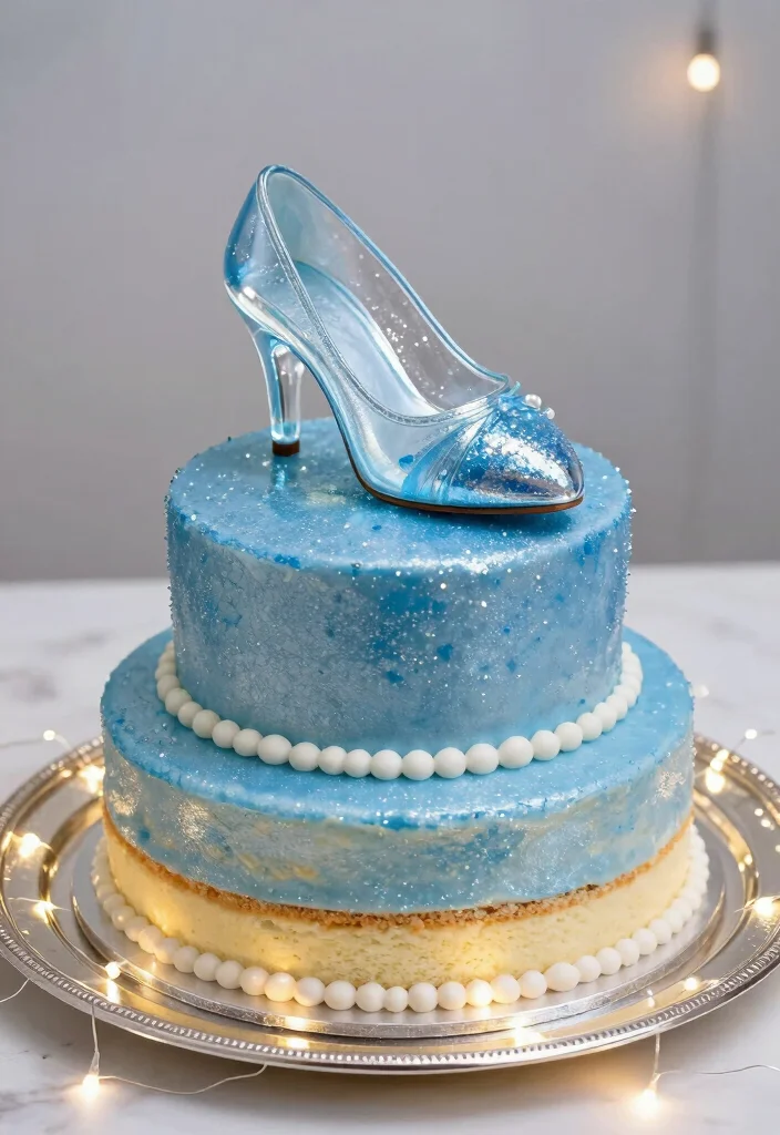 12 Disney Princesses Cake Ideas Kids Will Love for a Magical Party 23 12 Disney Princesses Cake Ideas Kids Will Love for a Magical Party - 3. Cinderella’s Glass Slipper Cake 1