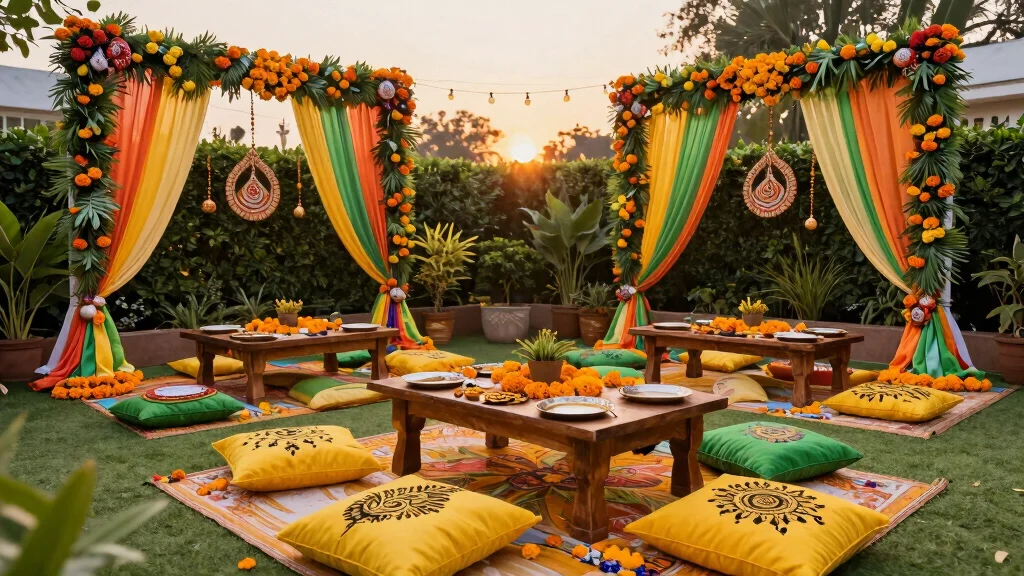 12 Haldi Mehendi Decoration Ideas for a Colorful Pre Wedding Setup