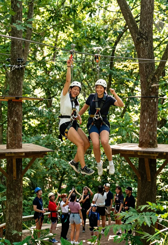12 Jack and Jill Bachelor Party Ideas for Couples Who Celebrate Together - 5. Ziplining Experience 1