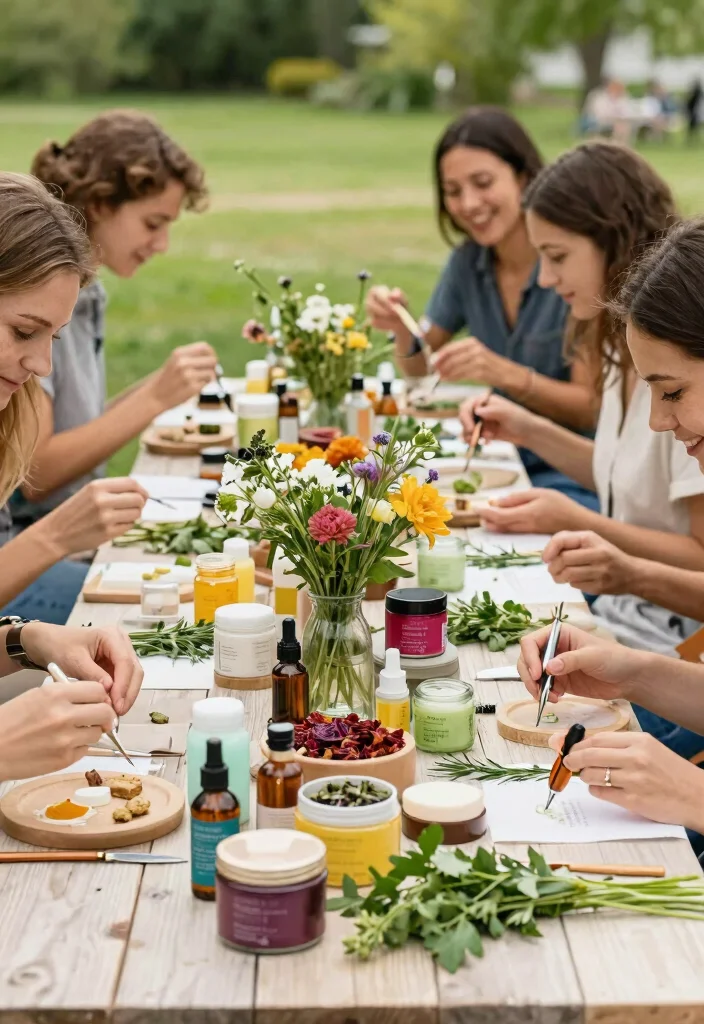 12 Picnic Bridal Shower Ideas for a Relaxed Outdoor Celebration - 9. Natural Beauty Stations 1